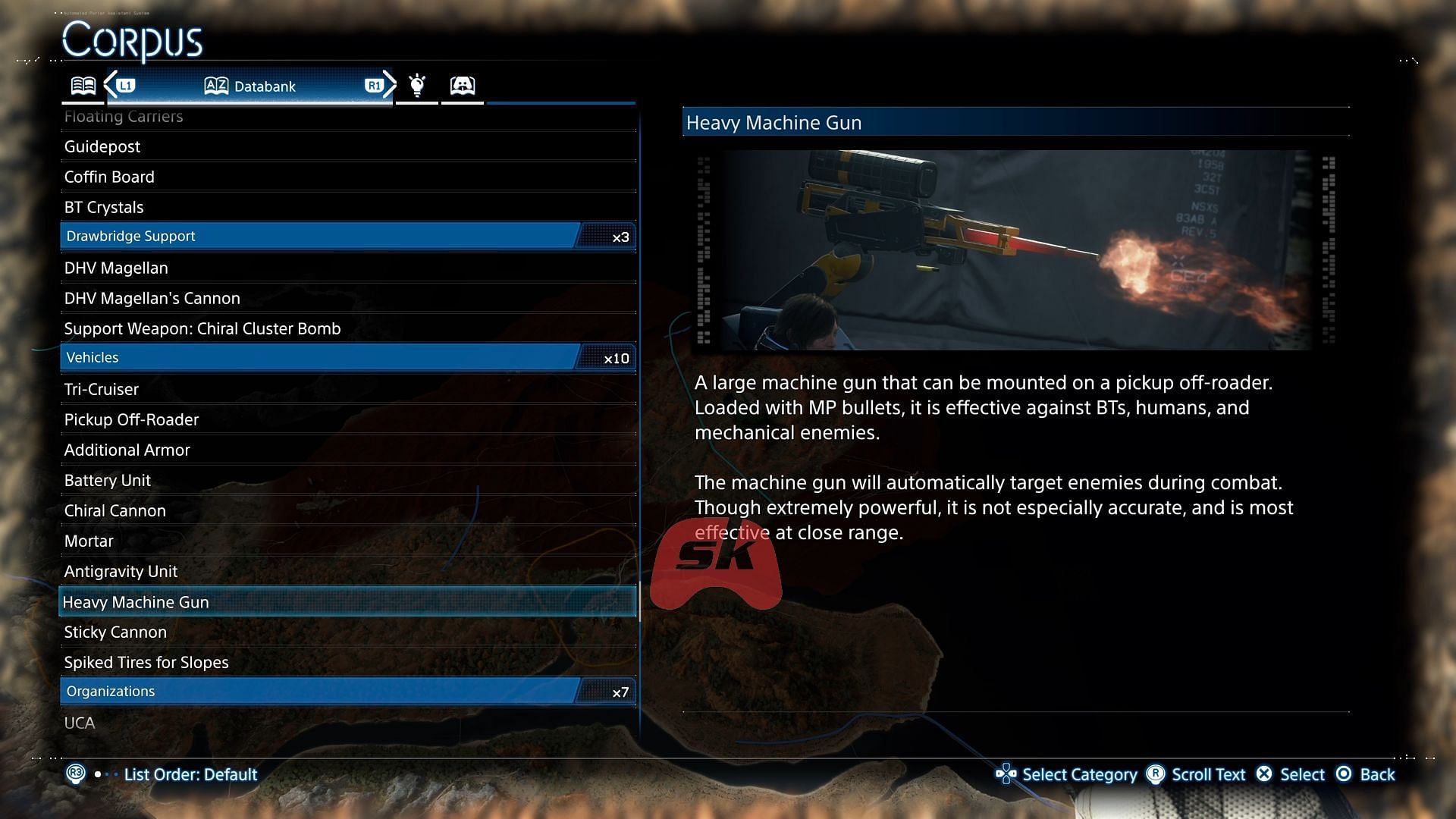 The Heavy Machine Gun's stats (Image via Sportskeeda Gaming || Sony Interactive Entertainment)